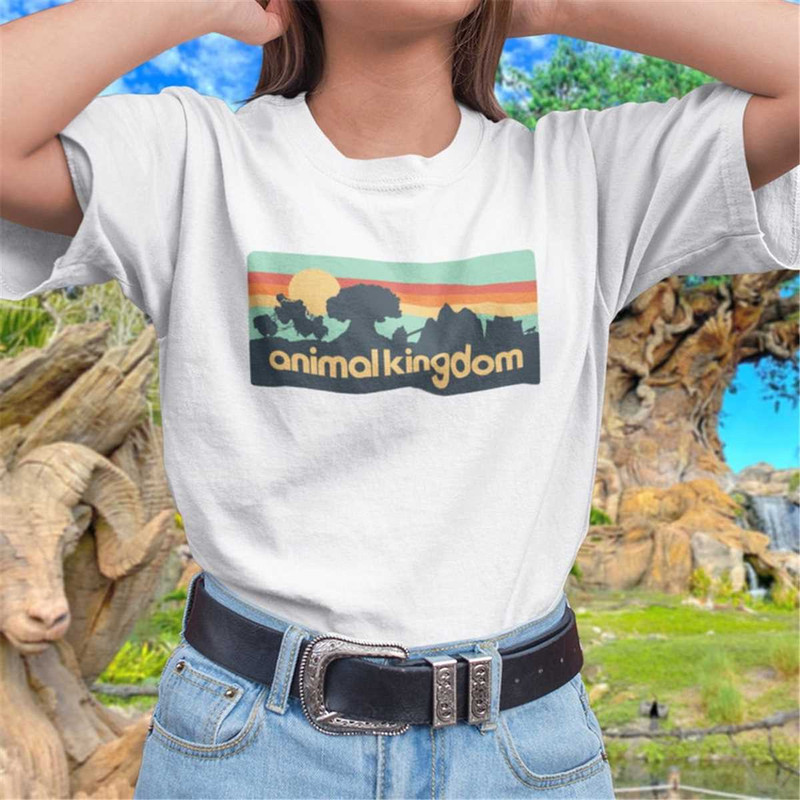 Animal Kingdom Skyline Retro Style T-Shirt.jpg