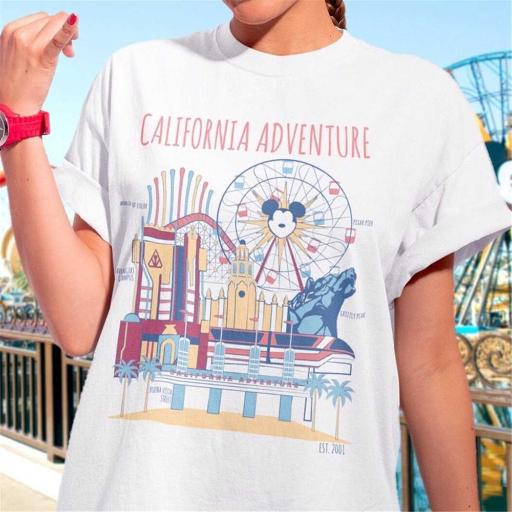 California Adventure Map Illustration T-Shirt.jpg