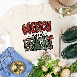christmas merry bright shirt, womens christmas shirt, christmas shirts for women, christmas women shirt, merry christma