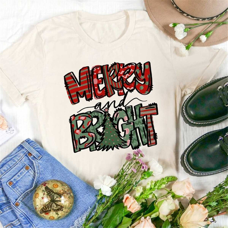 Christmas Merry Bright Shirt, Womens Christmas Shirt, Christmas Shirts for Women, Christmas Women Shirt, Merry Christma.jpg