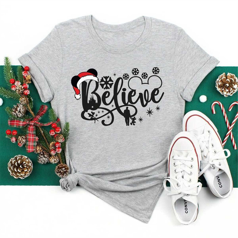 Christmas Believe Shirt, Christmas Disney Shirts, Christmas Party Shirts, Disney Family Shirt, Shirts For Disney Trip, C.jpg