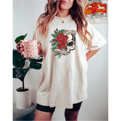 comfort colors floral skull kinda emotional shirt, kinda emotionless shirt, mental health shirt, inspirational tee, ment