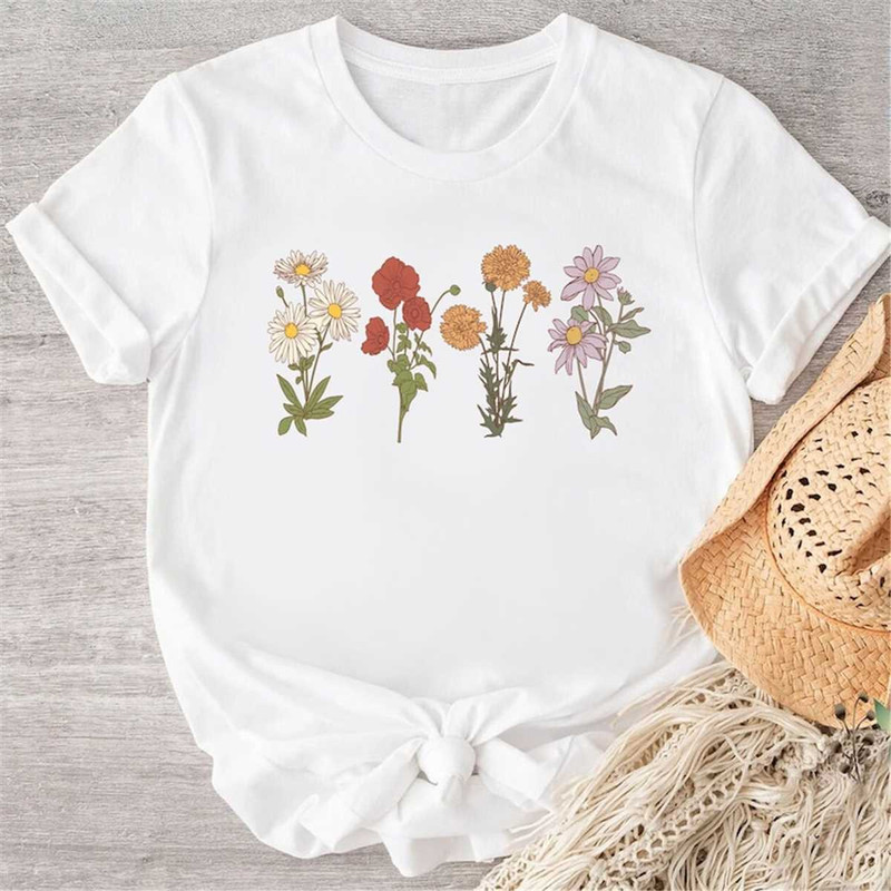 Custom Birth Month Birth Flower Shirt, Cottagecore Shirt, Custom Mothers Day Gift, Custom Mom Tshirt, Mothers Day Shirt,.jpg