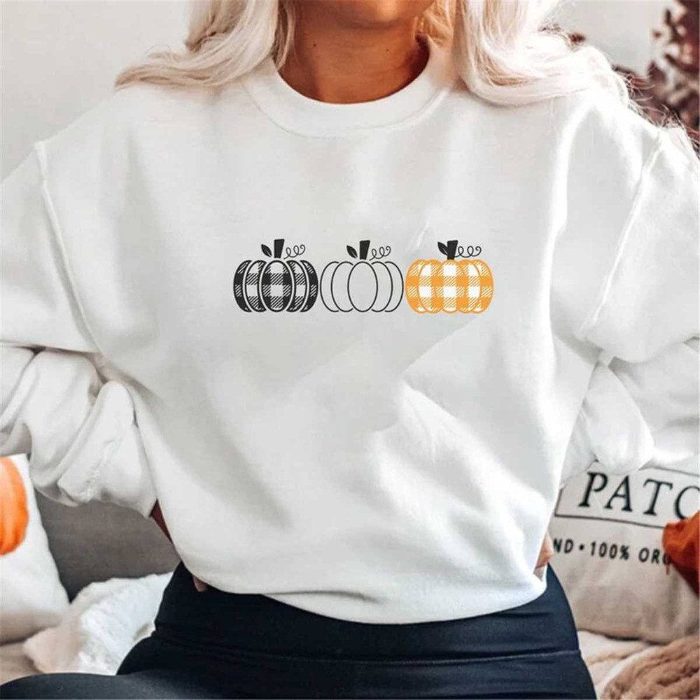Cute Pumpkin Sweatshirt, Halloween Teacher Sweatshirt, Halloween Shirts Crewneck Pullover Sweater, Matching Fall Thanksg.jpg