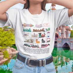 disneyland attraction vehicles t-shirt