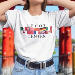 epcot center world flags t-shirt