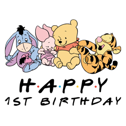 baby winnie the pooh svg baby winnie the pooh happy 1st birthday