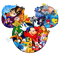 Cute Mouse Head Multi Character Png, Cartoon Characters Together Png, Instand Download.png