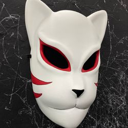 Kitsune Anime mask, Anbu mask Cosplay costume, Japanese Cat Demon Mask Anime inspired