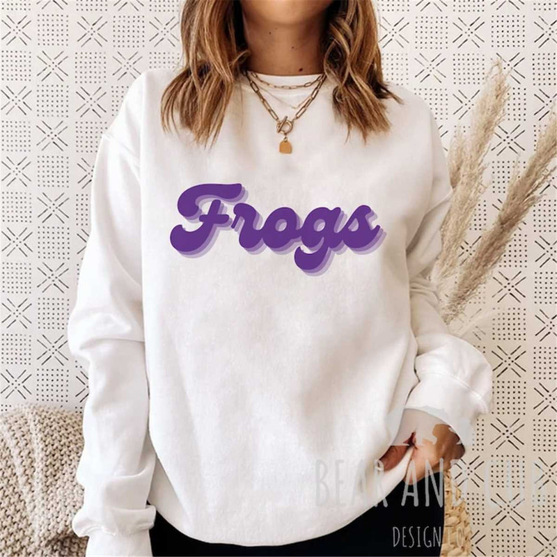 Frogs Sweatshirt, TCU Crewneck, Frogs Shirt, Frogs Crewneck, Texas Christian, Horned Frogs Sweatshirt, TCU Shirt, Footba.jpg