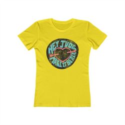 hey jude  womens premium t-shirt, the beatles gift, vintage rock, 60s peace