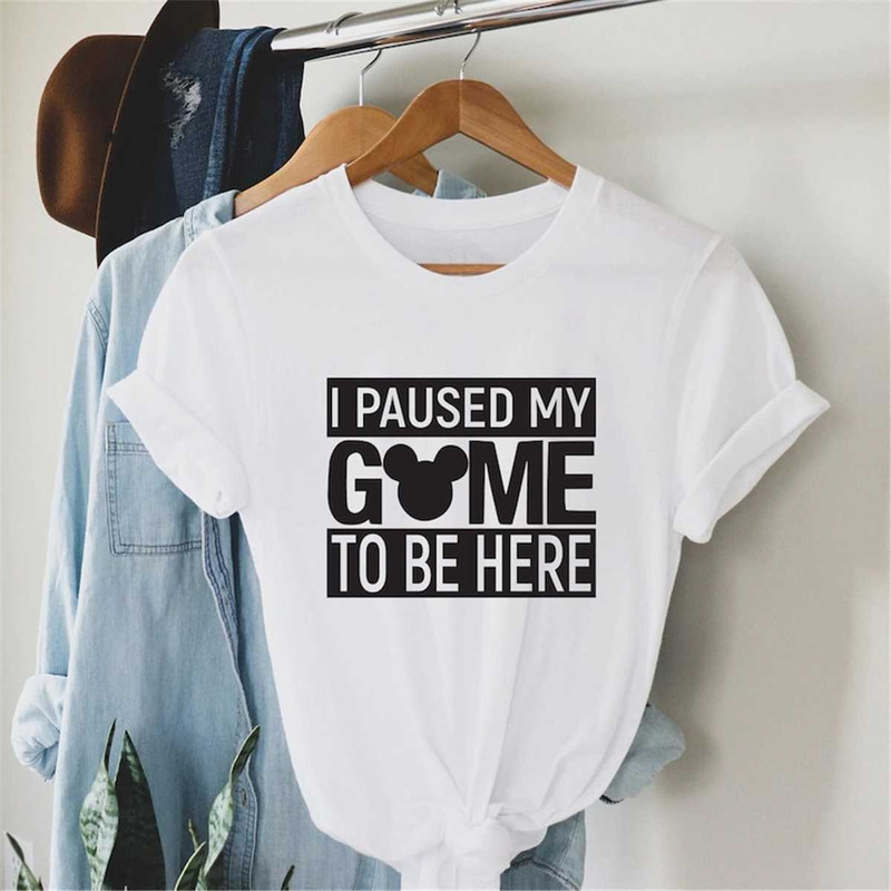 I Paused My Game to Be Here Disney Shirt, Disney Kids Shirt, Mickey Shirt, Disney Gamer Tee, Disney Men Tee, Disney Kids.jpg