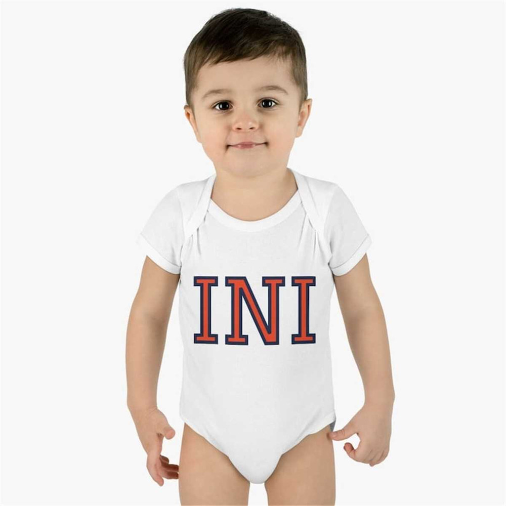 Illinois ILL INI Infant Onesie, Illini Infant Baby Rib Bodysuit, Matching Family Illini Shirt, University of Illinois Ba.jpg