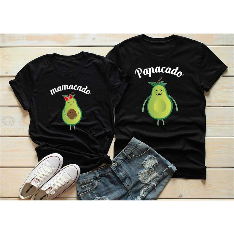 Mamacado Papacado Shirt, Gift For New Parents, Mamacado Pregnant Shirt, Avocado Couple Pregnancy Announcement Shirt, Mom.jpg