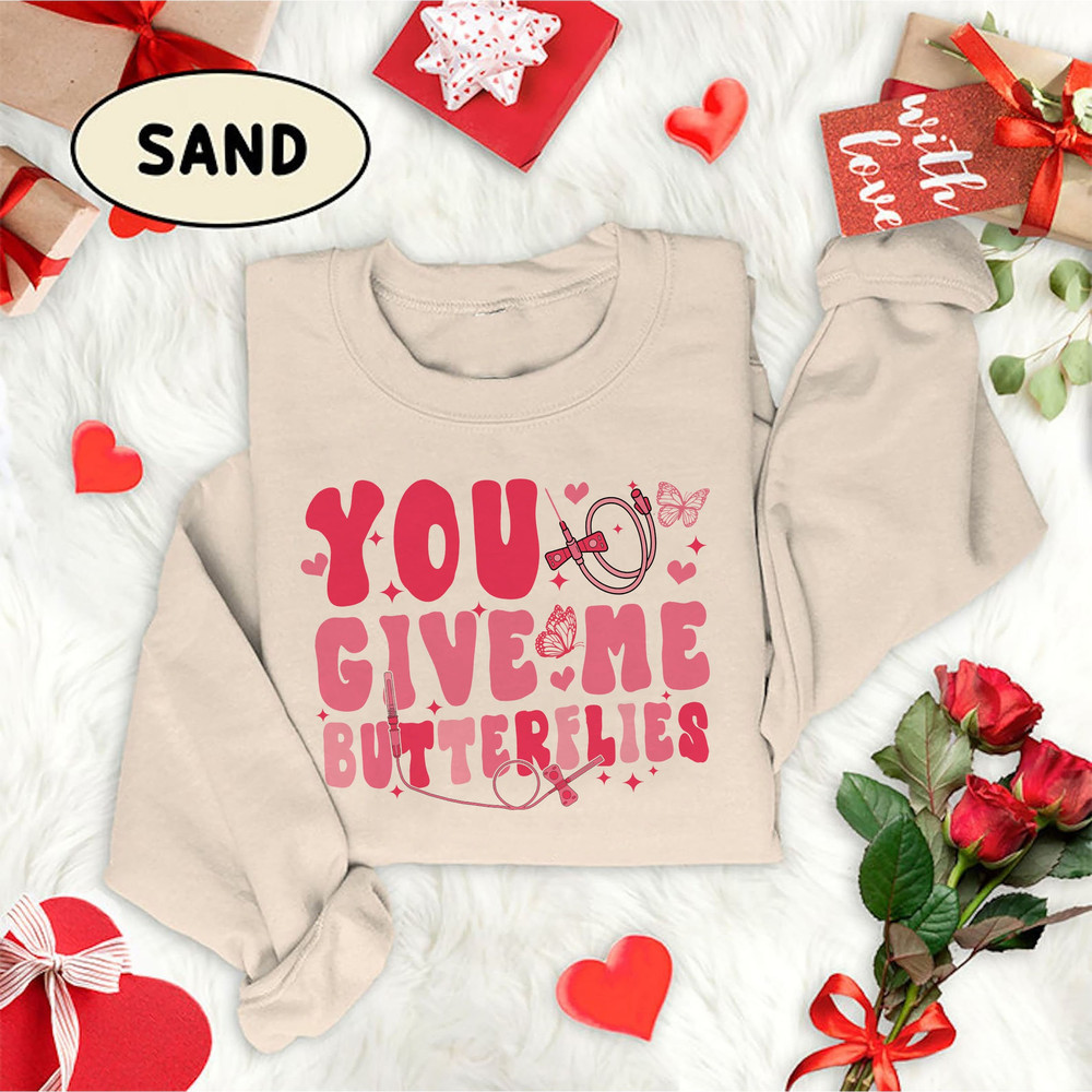 Phlebotomist Valentine's Day Sweatshirt, You Give me Butterflies, PBT Cpt Phlebotomy Valentine Shirt, Medical Lab Tech Valentine Gift.jpg