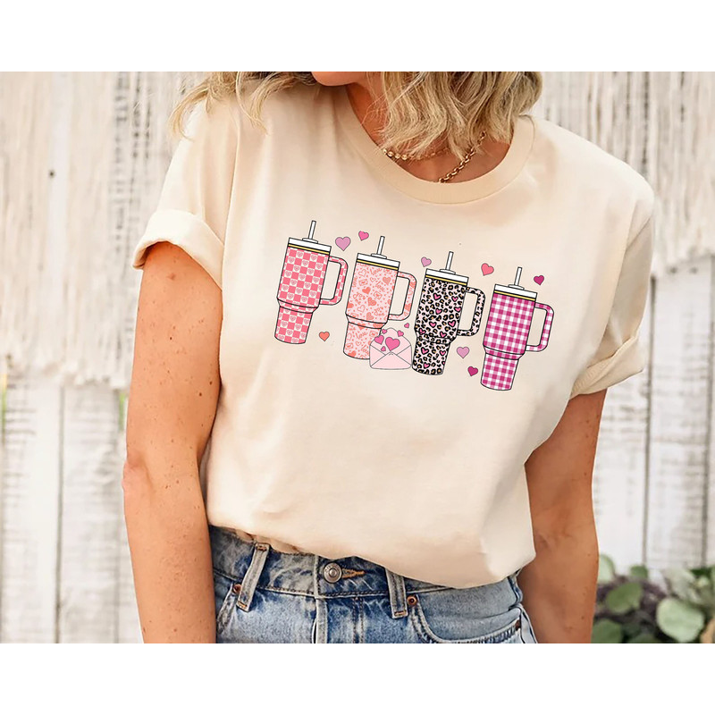 Stanley Cup Valentine T-Shirt, Retro Obsessive Cup Disorder Valentine's Day Shirt, Stanley Tumbler Tee, Love Valentine Shirt, Valentine Gift.jpg