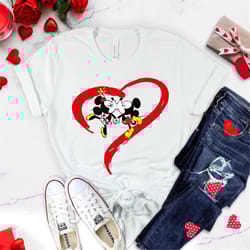mickey and minnie kiss shirt tee, disney shirt, disney tee, minnie-mickey love, disney tank, disney family shirt, disney