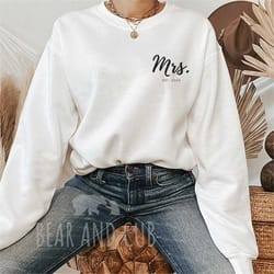 mrs established 2024 sweatshirt, mrs shirt, engagement gift, wedding gift, bachelorette gift, wife sweatshirt, bride t