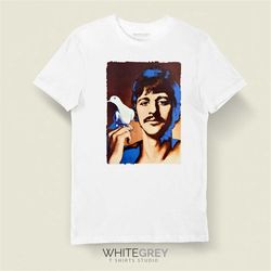 ringo starr t shirt the beatles art vintage postertee unisex womens mens tshirt