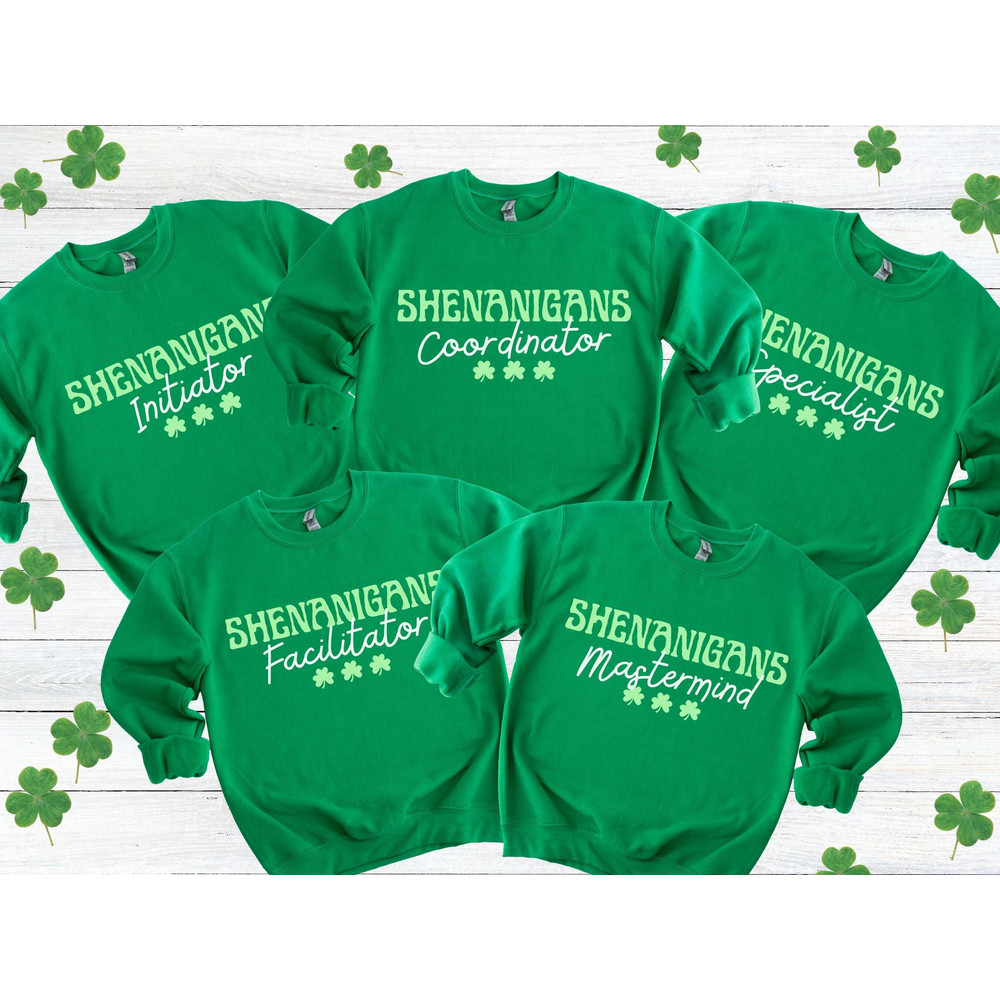 Funny Matching St Patricks Day Sweatshirts, Shenanigans Coordinator Irish Green Sweater Saint Patricks Day 2023, St Pattys Day Party Outfit.jpg
