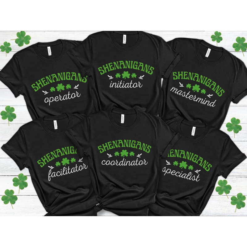 Funny St. Patricks Day Group Shirts, Shenanigans Coordinator Matching St Pattys Day Shirts, Genderneutral Shamrock Shirt for Friend Groups 2.jpg