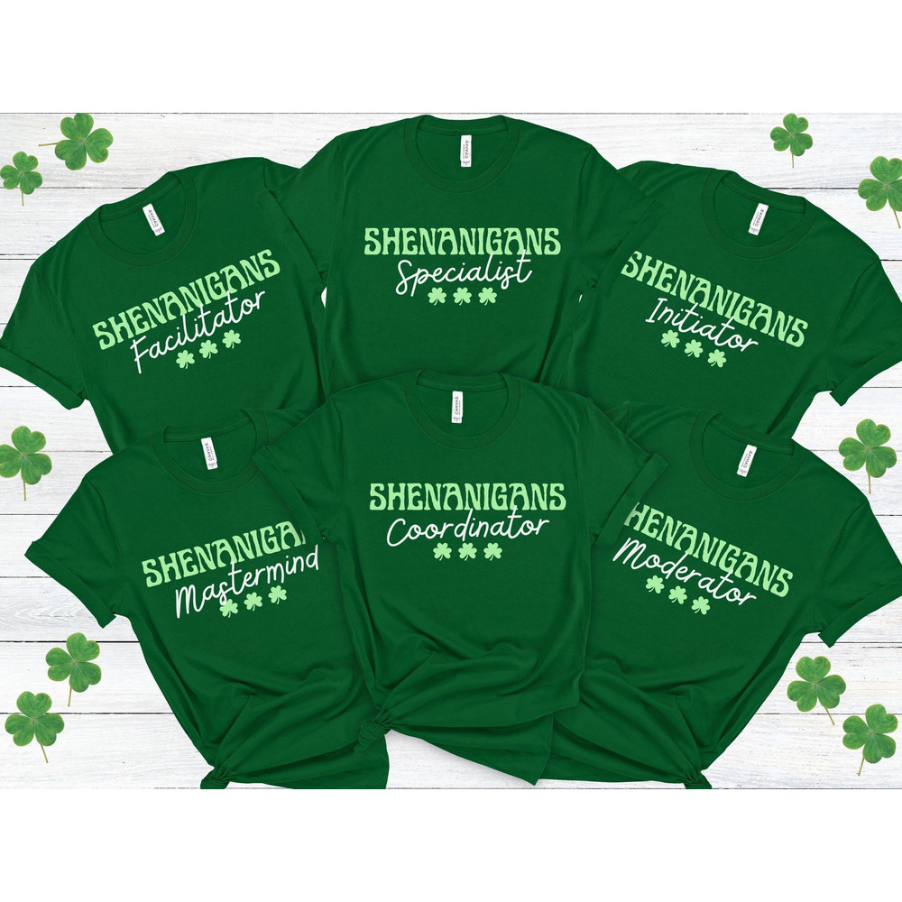 Funny St. Patricks Day Group Shirts, Shenanigans Coordinator Teacher Shirt, Matching St Pattys Day Shirts, Cute Saint Patricks Day Mom Shirt.jpg