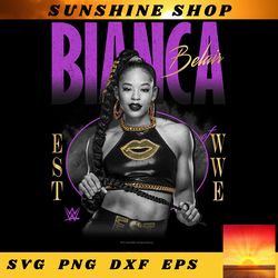 WWE Bianca Belair Distressed Black _ White Photo Portrait png, digital download, instant