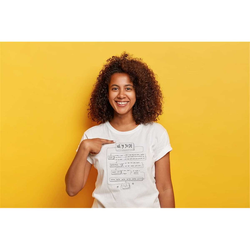 The Beatles T-Shirt Hey Jude Flow Chart Unisex Tshirt.jpg