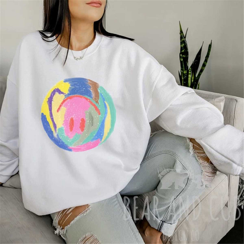 Upside Down Smiley Face Crewneck Sweatshirt, Aesthetic Smiley Face Sweatshirt, Smiley Face Hoodie, Trendy Sweatshirt, Ov.jpg