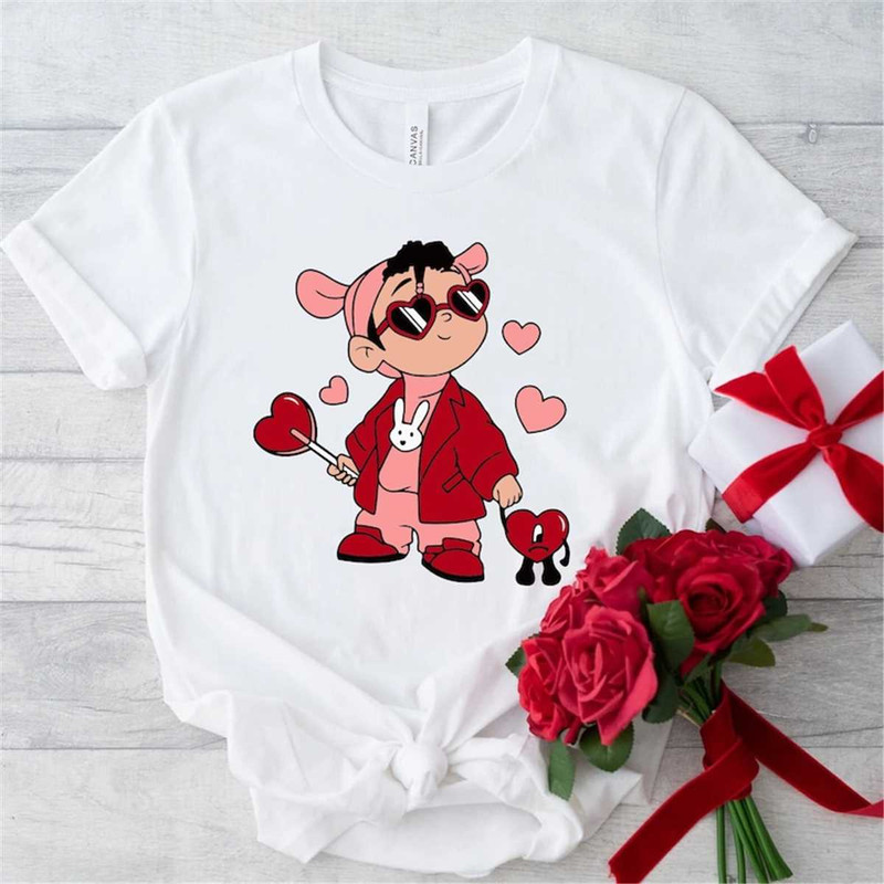 Valentine Baby Benito Shirt, Valentines Day Shirt, Bad Bunny Shirt, Heart Shirt, Heart Lollipop Shirt.jpg
