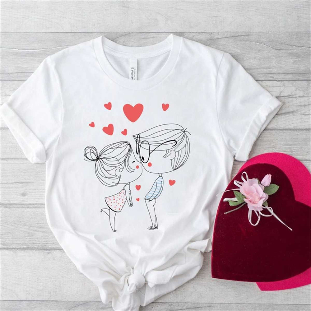 Valentine Shirt, Kissing Shirt, You And Me Shirt, Kissing Valentines Day Tee, For Couples Valentines, Love And Heart Shi.jpg