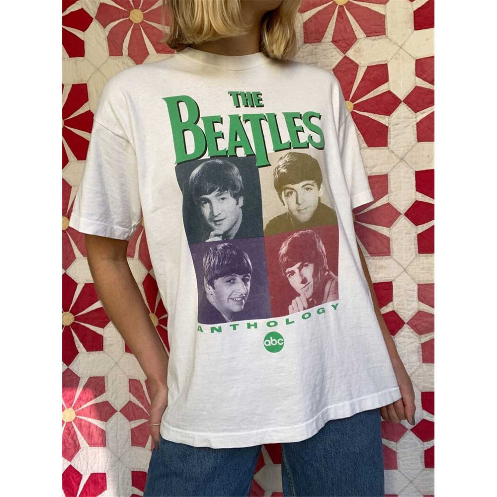 Vintage 1990s The Beatles Anthology Documentary Rock Band Tee.jpg