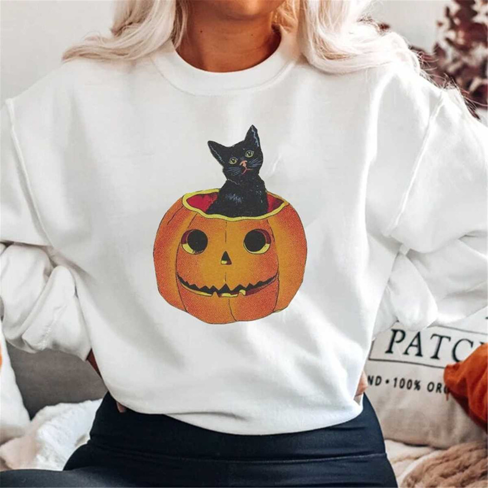 Vintage Halloween Sweatshirt, Black Cat, Cat Sweatshirt, Cat Lover Sweatshirt, Pumpkin Sweatshirt, Retro Fall Sweatshirt.jpg