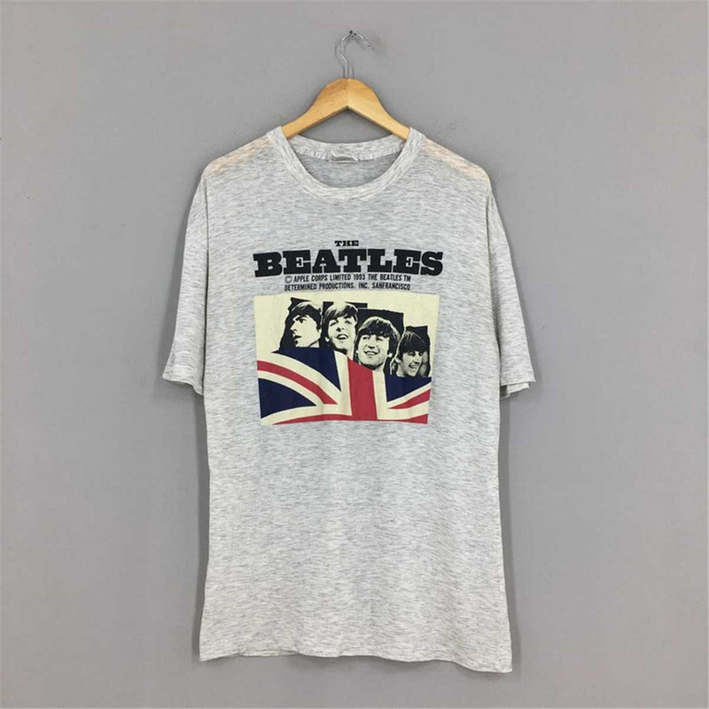 Vintage The Beatles Band Shirt Gray Mens Large 90's The Beatles Line Up John Lennon Ringo Pop Music Beatles Concert Tshi.jpg
