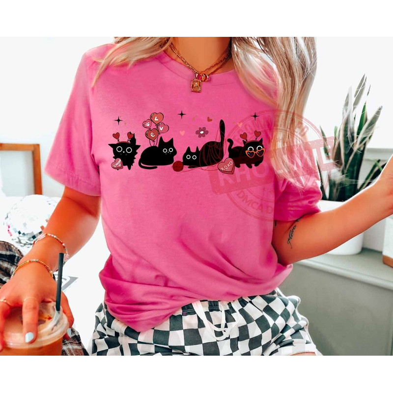 Black Cat Valentine Shirt, Valentine Cat Sweatshirt, Love Shirt, Cat Lover Shirt, Black Cat Shirt, Cat Mom Shirt, Black Cat Mom Sweatshirt.jpg