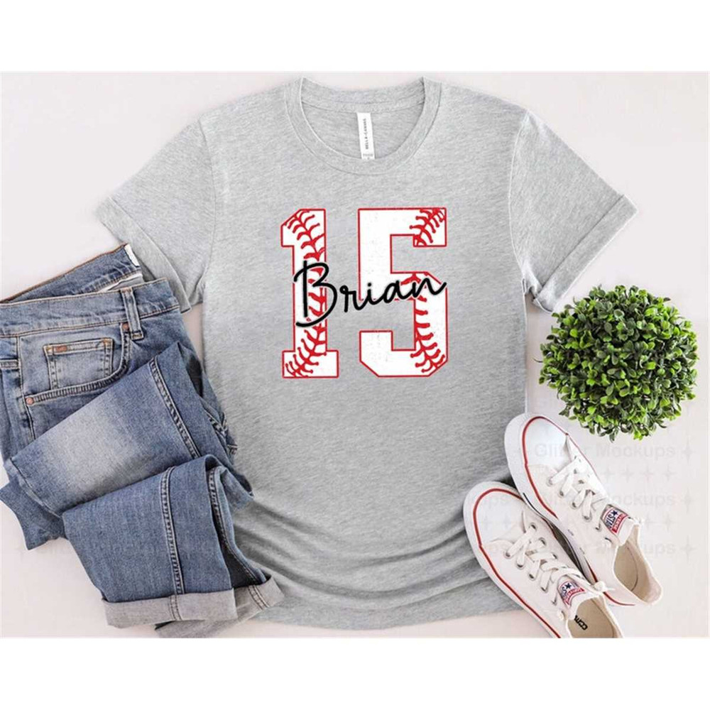 Baseball Mom Shirt, Custom Mom Jersey Number Sweatshirt, Personalized Baseball Player Number T-shirt, Baseball Lover Shi.jpg