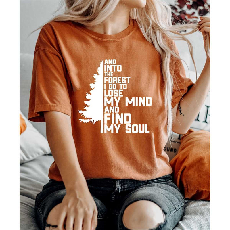 Comfort Colors Into The Forest Shirt Gift For Camper, Pine Tree Shirt, Camp Lover Shirt, Camp Life Shirt, Forest Shirt,.jpg