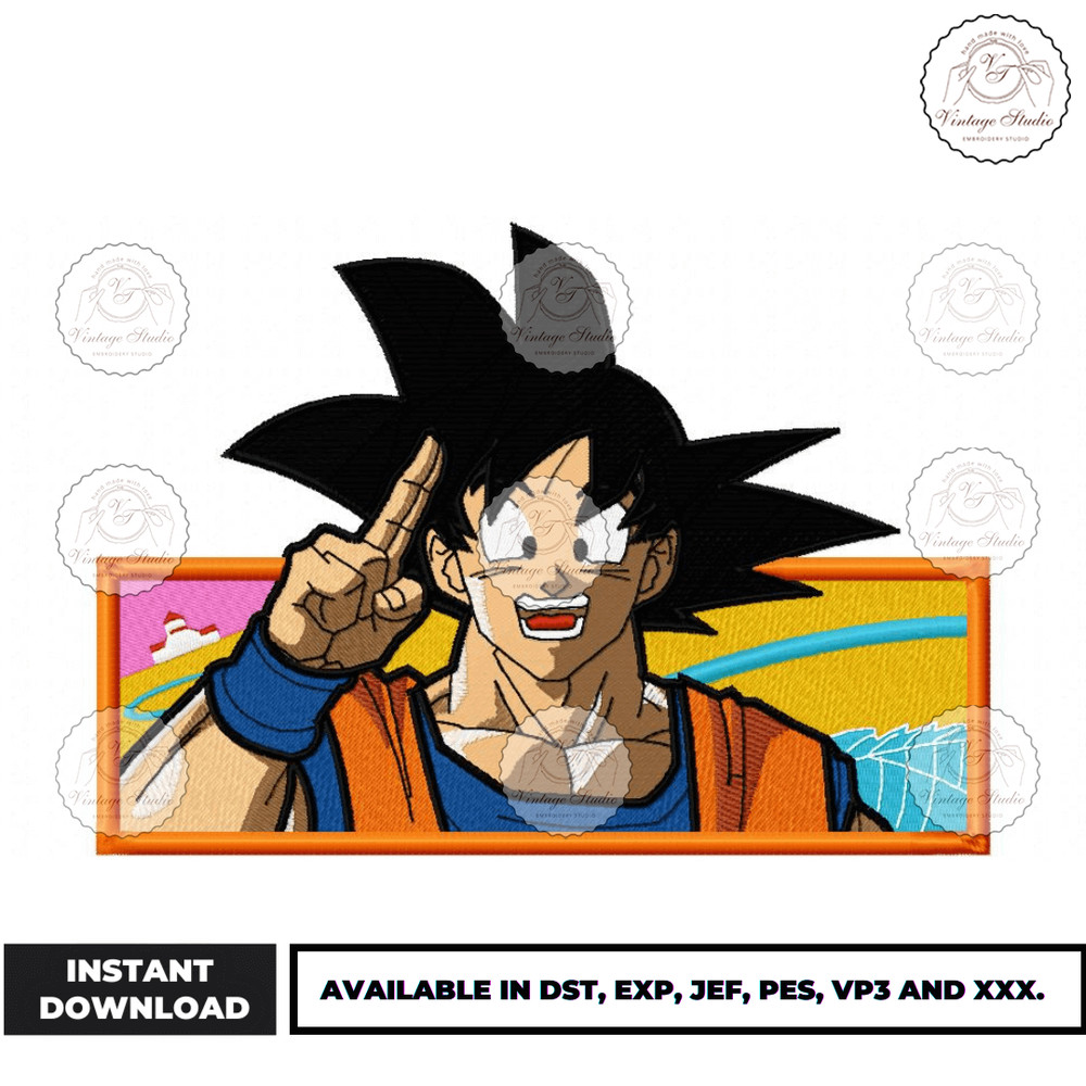 Best Goku Design - DBZ - Emb File - Embroidery Market.png