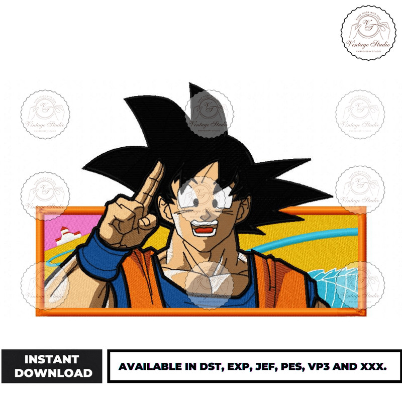 Best Goku Design - DBZ - Emb File - Embroidery Market.png