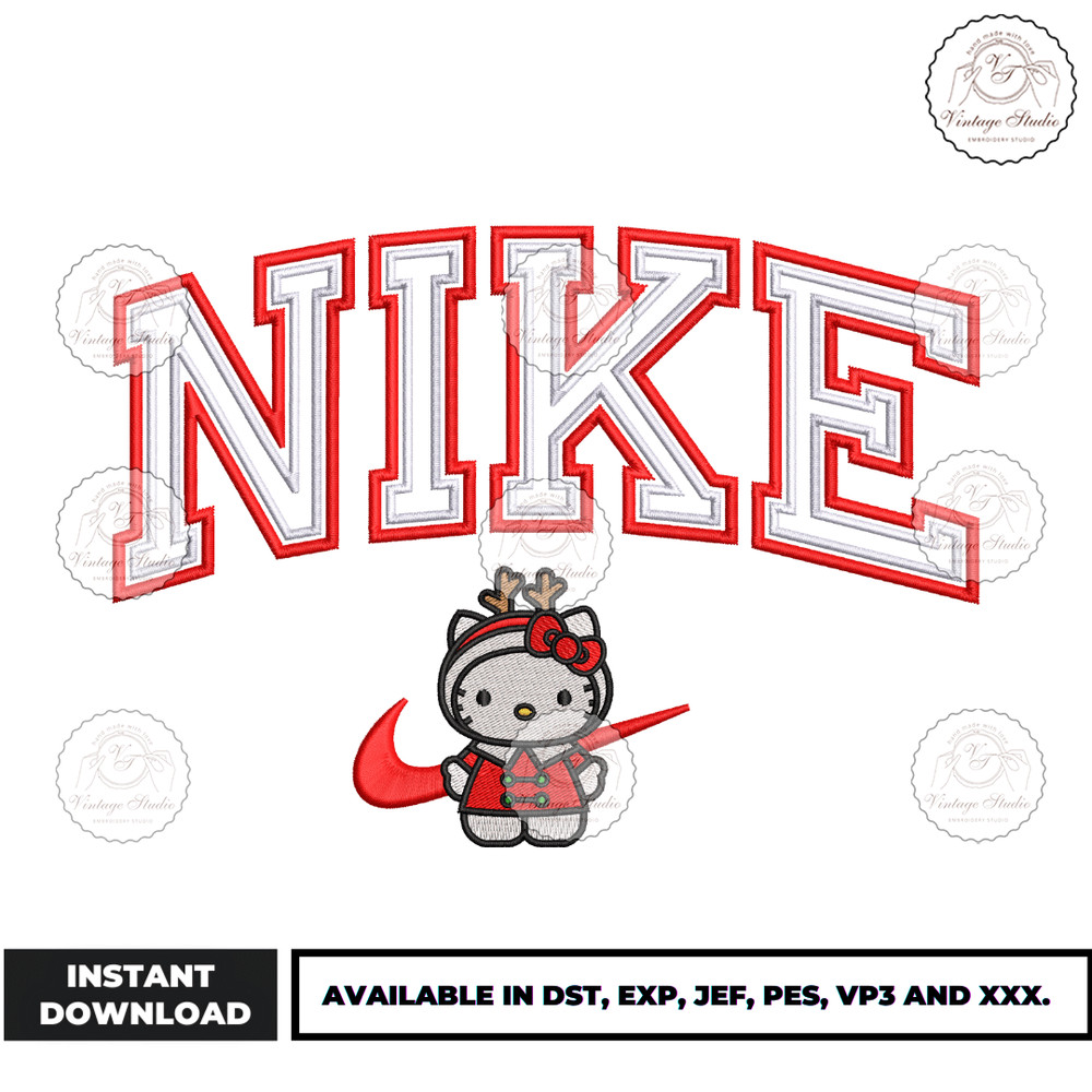 Hello Kitty Christmas Embroidery Design - Embroidery Market.png