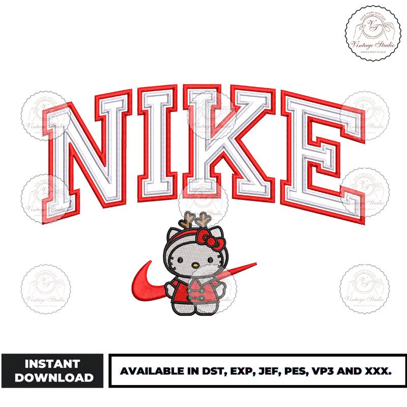 Hello Kitty Christmas Embroidery Design - Embroidery Market.png