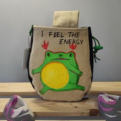 Chalk bag  frog energy for rock climbing