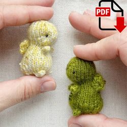 Nano draco. Amigurumi baby dragon knitting pattern. English and Russian PDF.