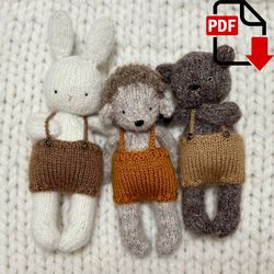 Shoulder Straps Shorts Knitting pattern. English and Russian PDF.