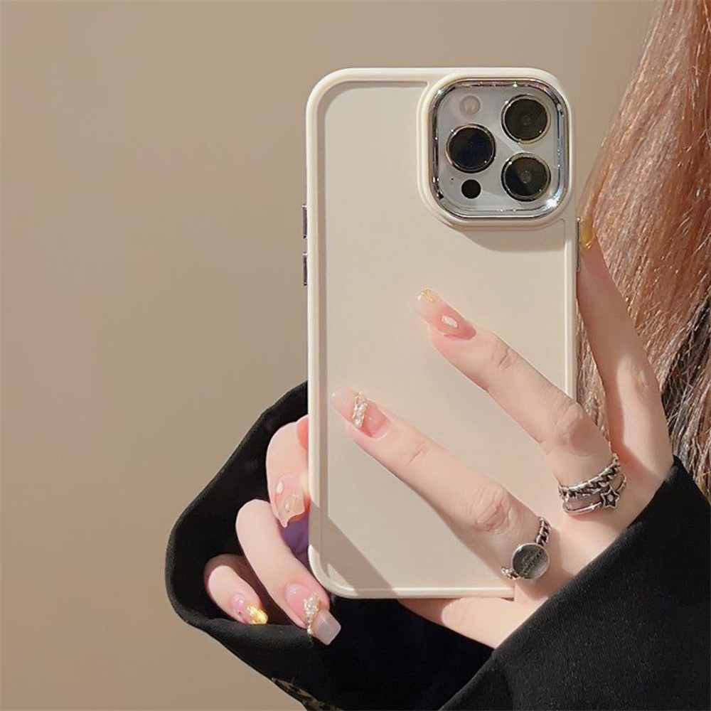 Candy Pink White Color Phone Case For Iphone 15 16 14 13 12 Pro Plus Simple Colorful Silicone Soft 9