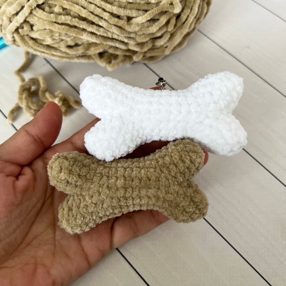 CROCHET PATTERN Bone Toy Keychain Bone Toy Halloween Decor Amigurumi Tutorial PDF File 1