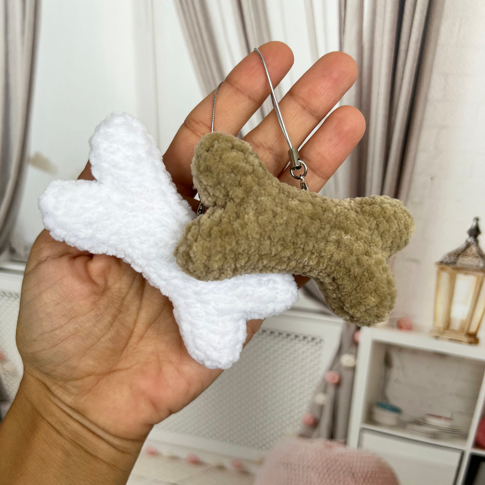 CROCHET PATTERN Bone Toy Keychain Bone Toy Halloween Decor Amigurumi Tutorial PDF File 2
