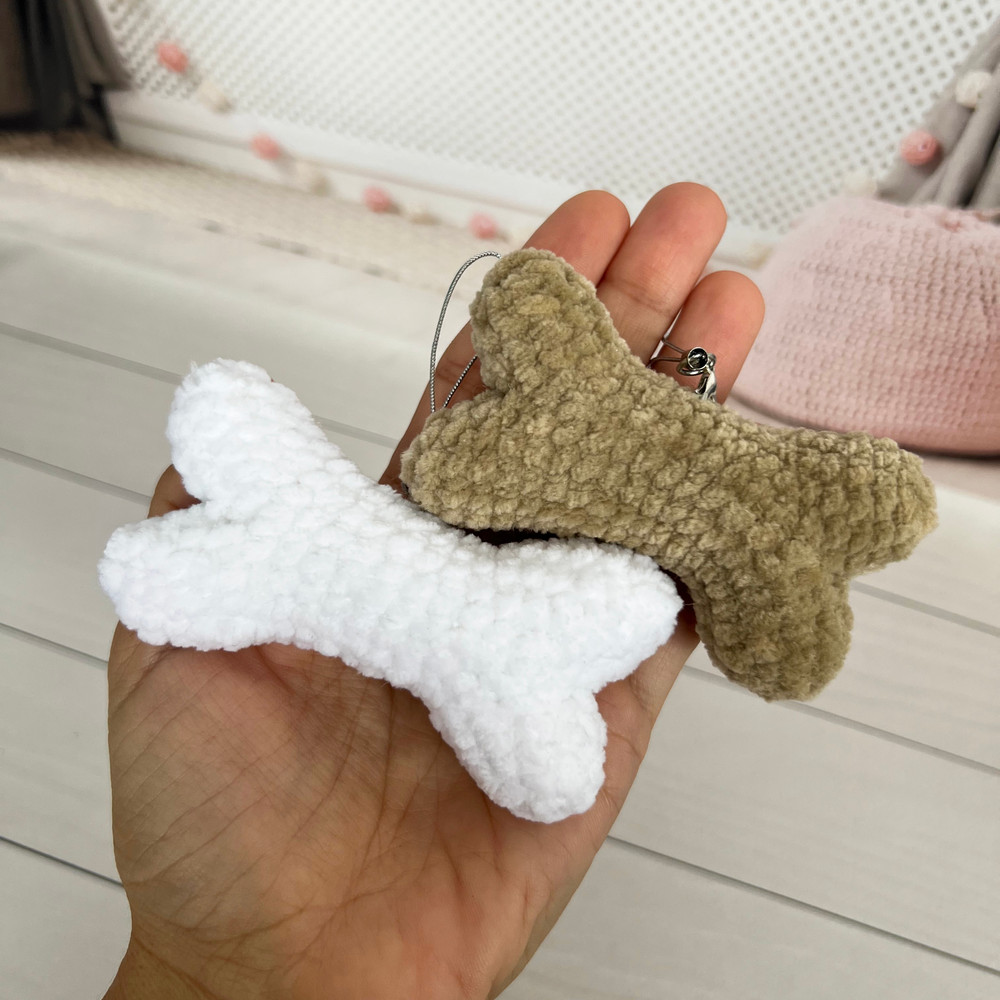 CROCHET PATTERN Bone Toy Keychain Bone Toy Halloween Decor Amigurumi Tutorial PDF File 3