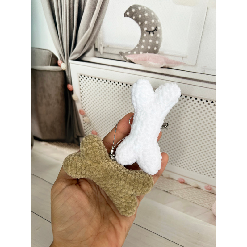 CROCHET PATTERN Bone Toy Keychain Bone Toy Halloween Decor Amigurumi Tutorial PDF File 6