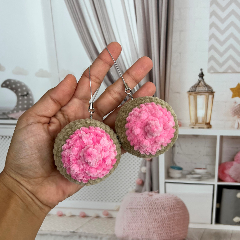 CROCHET PATTERN Keychain Breast Toy Keychain Bossom Amigurumi Tutorial PDF File 5